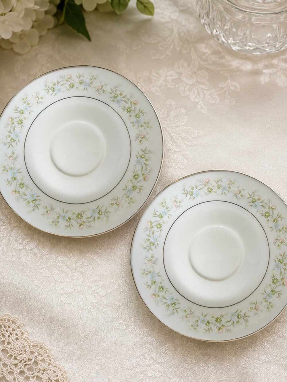 2 Noritake Savannah 2031 saucers in mint condition.